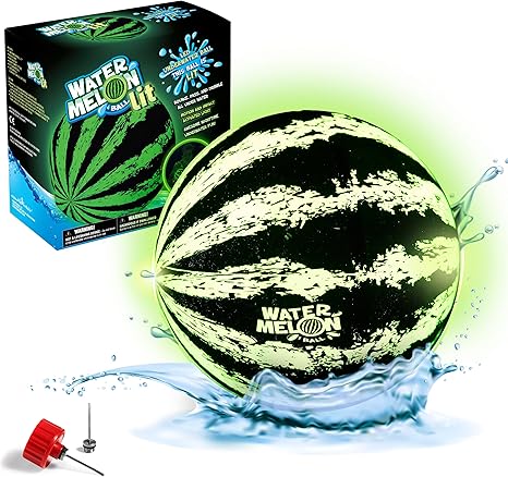 H2GLO Watermelon Ball Lit – The Glow-Up Pool Game for Kids!
