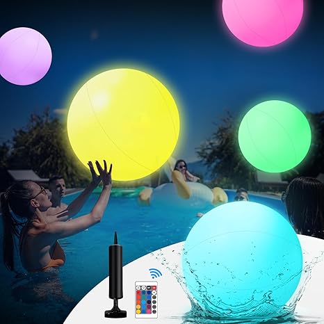 H2GLO Light-Up Beach Balls (5-Pack, 16") – The Glow Game is ON!  Beach vibes just leveled up, Baby!