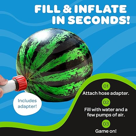 H2GLO Watermelon Ball Lit – The Glow-Up Pool Game for Kids!
