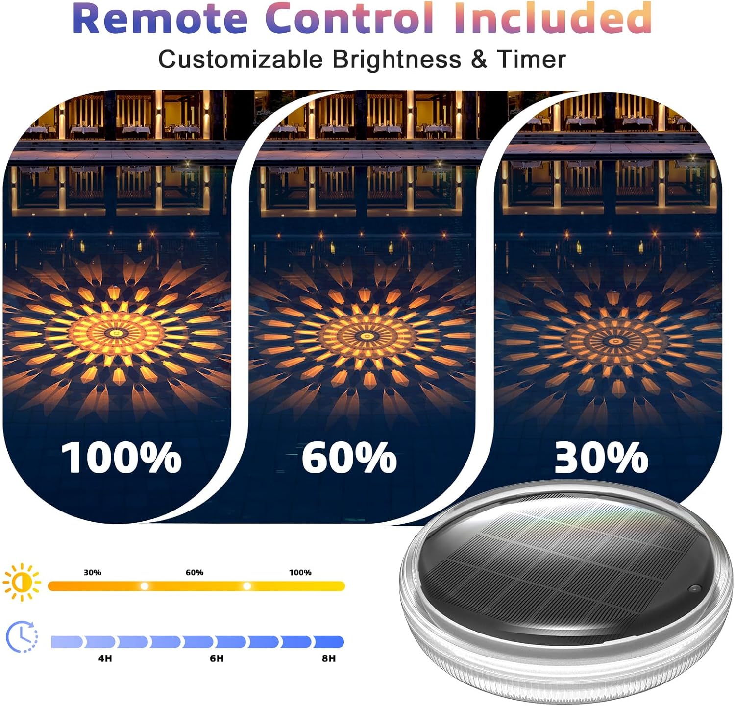 H2GLO Solar Floating Pool Lights (2-Pack) – Waterproof LED Pool Lights!  Glow!