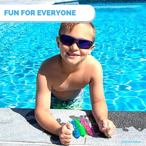 H2GLO Swimline 3-Pack LED Light-Up Torpedo Turbos – Dive, Glow & Catch the Fun! (3-Pack)