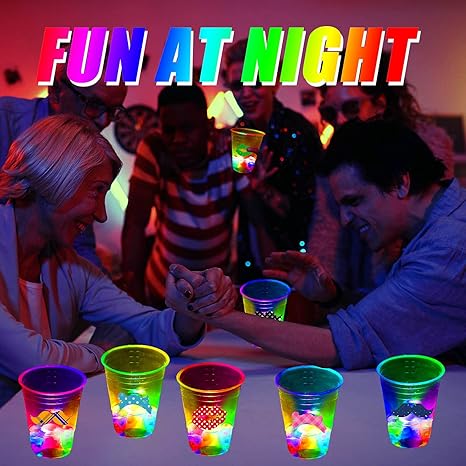 H2GLO Glowing Party Cups (16 oz) - Light Up Every Sip!
