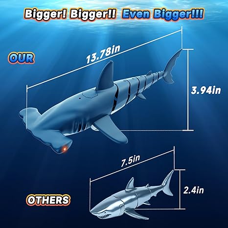 H2GLO Remote Control Shark Toy – Rule the Pool ! The ultimate summer splash attack is here!